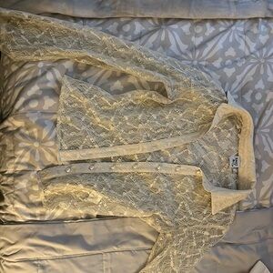 White, Lace, Princess Polly Button-Down Blouse